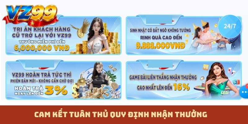 Cam kết tuân thủ quy định nhận thưởng
