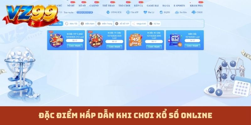 Đặc điểm hấp dẫn khi chơi xổ số online
