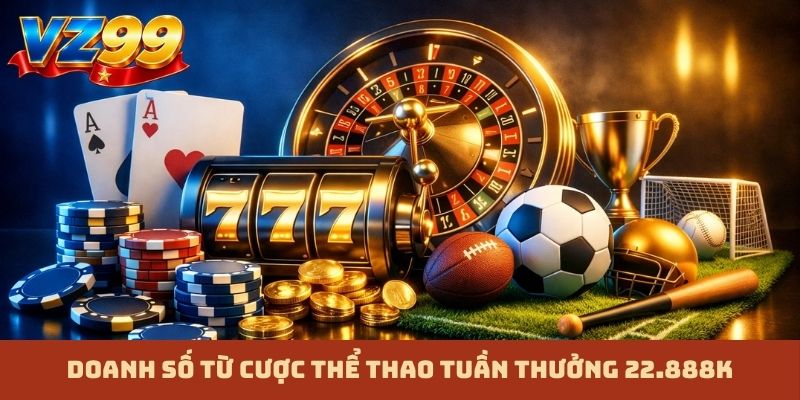 Doanh số từ cược thể thao tuần thưởng 22.888K