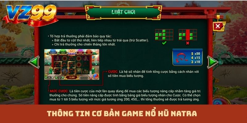 Thông tin cơ bản game nổ hũ Natra